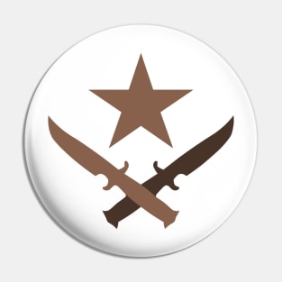 Terrorist logo Pin