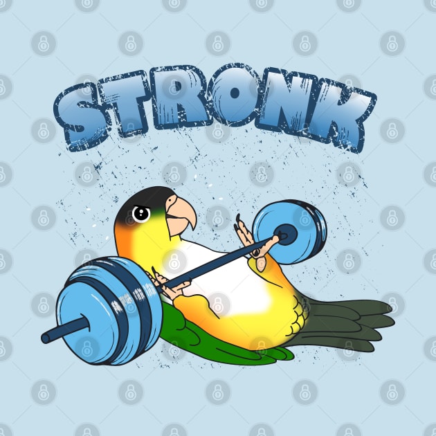 Stronk Black headed caique Fitness Parrot Workout by FandomizedRose