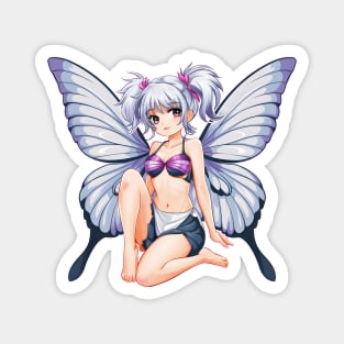 Moth Girl anime, cute giant monster kawaii anime tee Magnet