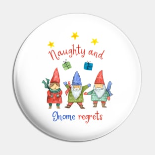 Naught and Gnome Regrets Pin