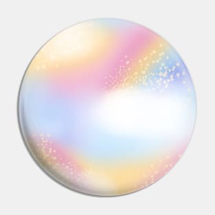 Y2K Pastel Rainbow Skies with Sparkling Stars Pin