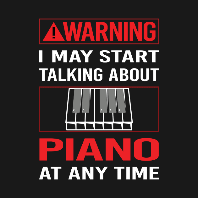 Red Warning Piano Pianist by Happy Life