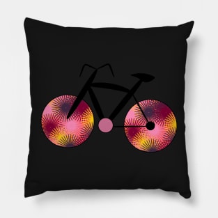 Fantasy bike in orange Pillow