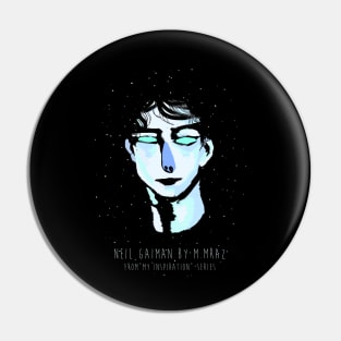 Neil Gaiman by M. Mraz Pin