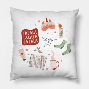 Cute print with cozy Winter elements Pillow