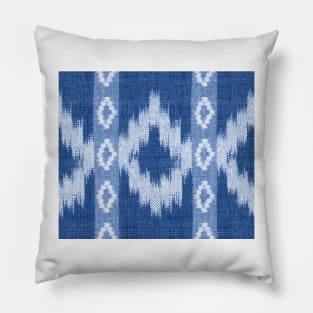 Rhombus Shibori (denim blue) Pillow