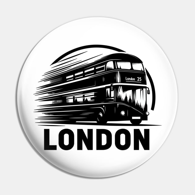 London Bus Pin by Vehicles-Art