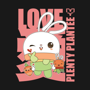 Valentine's Day Bunny Succulent T-Shirt