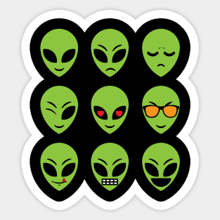 Alien Emoji Stickers Teepublic