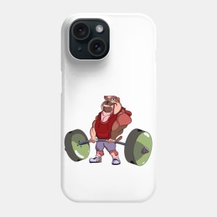 Bulldog bodybuilder Phone Case