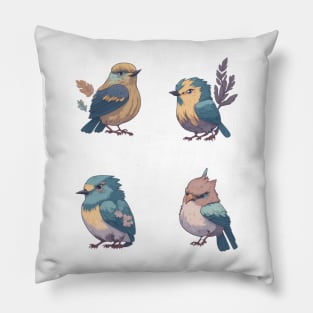 Cute Birds Sticker Pack 6 Pillow