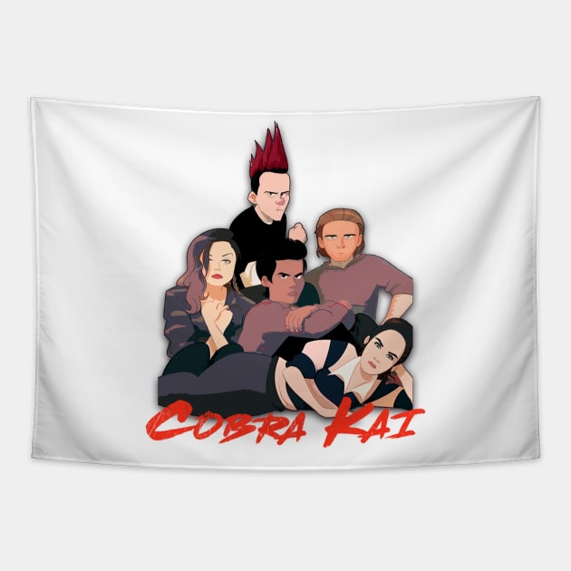 cobra kai kids retro Tapestry by aldistar