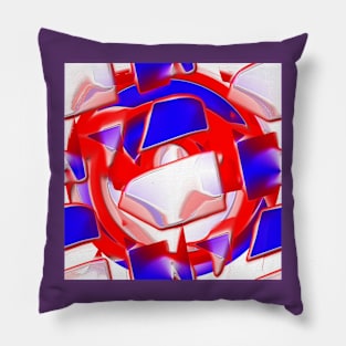 Red, blue, white and purple Pillow