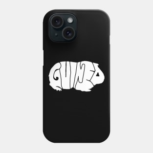 The cute Guinea Pig - White Typography Phone Case