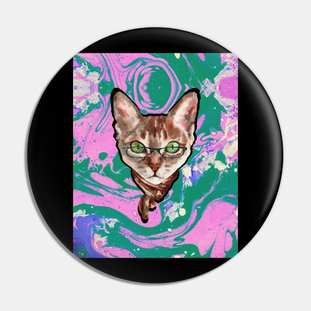 Trippy Cat Pin by PrimalWarfare