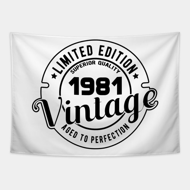 1981 VINTAGE - 40Th BIRTHDAY GIFT Tapestry by KC Happy Shop