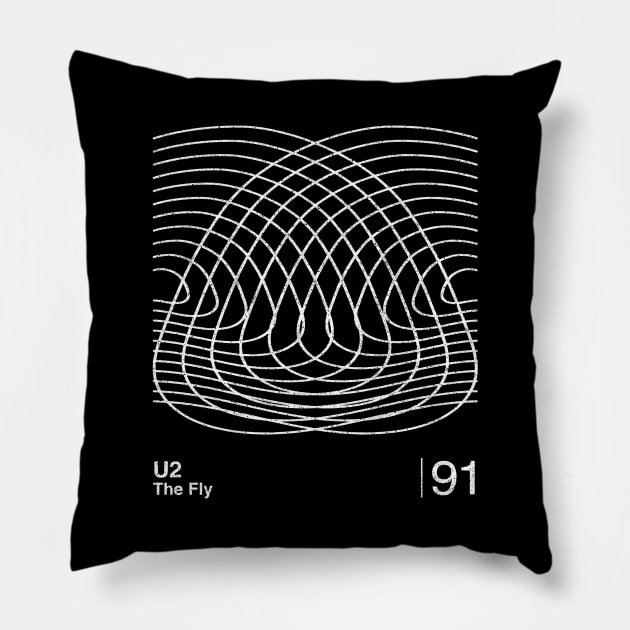 The Fly / Minimalist Graphic Artwork Design Pillow by saudade