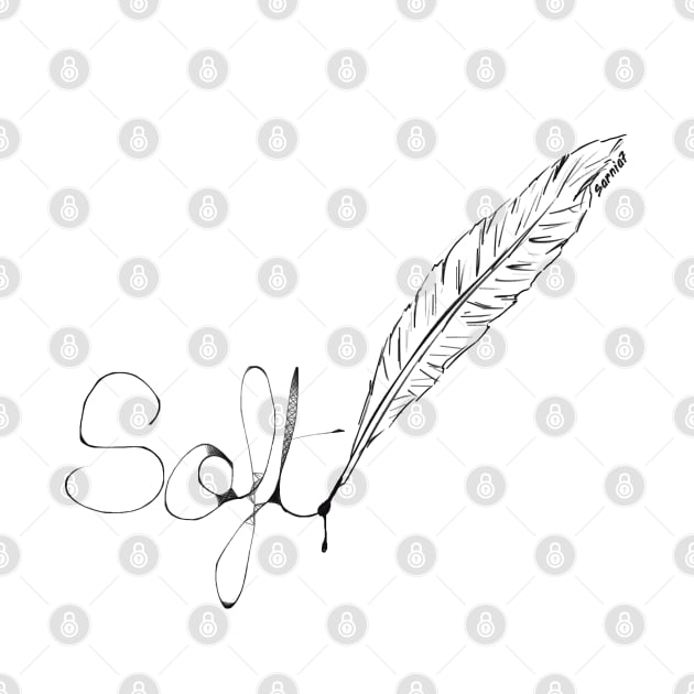 Soft feather writing black by serre7@hotmail.fr