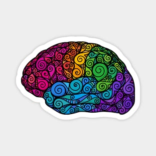 Rainbow brain Magnet