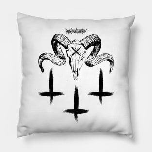 Inverted Ram Skull Pillow