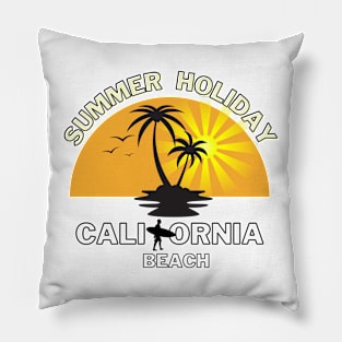 Summer holiday california beach shirt Pillow