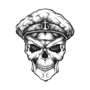 Sailor Skull in a peaked cap T-Shirt