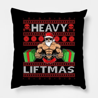 HEAVY LIFTMAS Ugly Christmas Gift Sweater Pillow