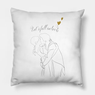 Kate and Anthony Bridgeton kissing portrait 2 Pillow