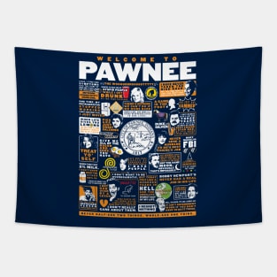 Welcome To Pawnee - Parks and Recreation Quotes Tapestry