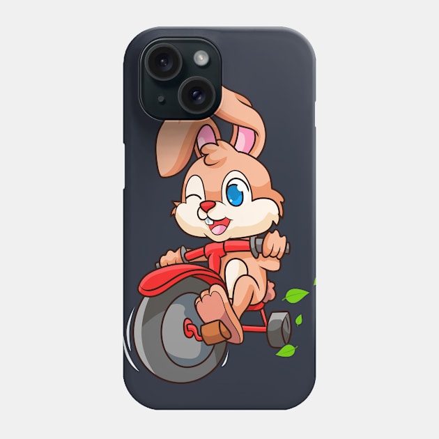 Cute Funny Biker Rabbit Phone Case by E