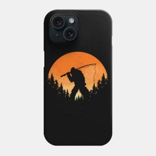 Sasquatch Fishing Sunset Phone Case