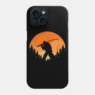 Sasquatch Fishing Sunset Phone Case