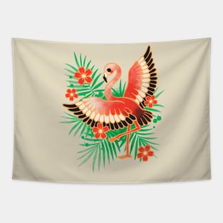 Sakura flamingo Tapestry