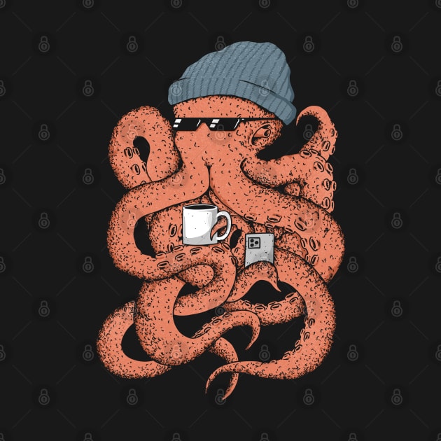 Hipster Octopus by popcornpunk