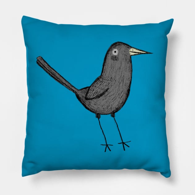 Blackbird Pillow by Sophie Corrigan