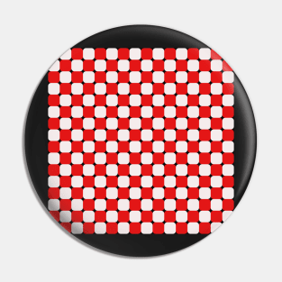 red and white retro checker pattern Pin