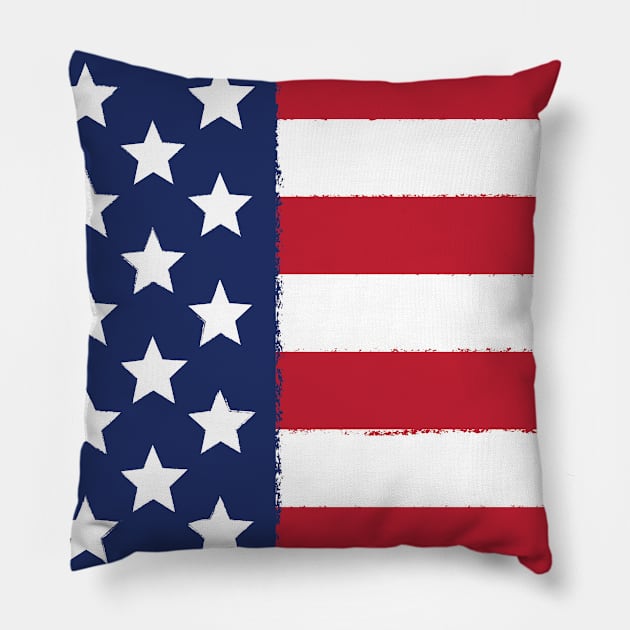 USAFlagRough Pillow by RaygunTeaParty