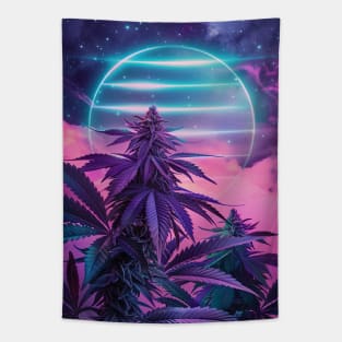 Synthwave Weed Tapestry