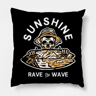 rock skull terror - sunshine Pillow