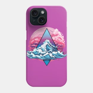 Vaporwave Wave Triangle Clouds Phone Case