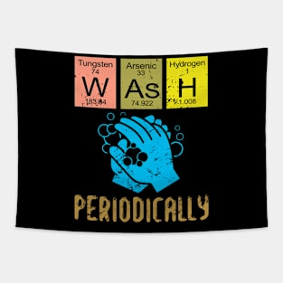 Wash Your Hands Periodically Funny Virus Flu Influenza Tapestry