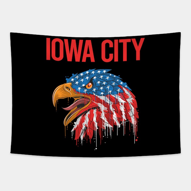 USA Eagle Iowa City Tapestry by flaskoverhand