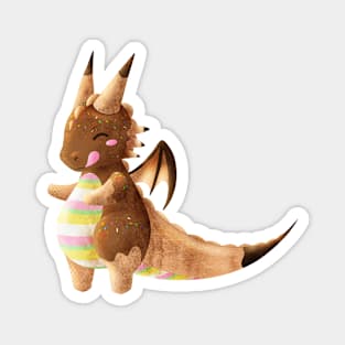 Kawaii Ice Cream Dragon - Without Background Magnet