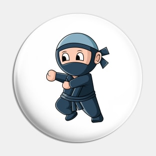 vector illustration design of a cute cartoon ninja wearing a mask Pin