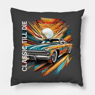 Car Vintage colorfull Pillow