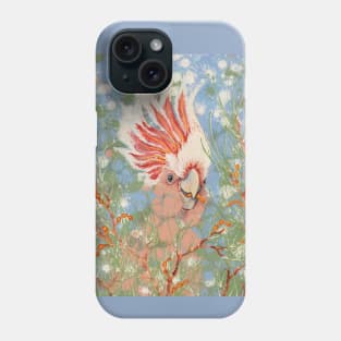 "The Major's Feast" Major Mitchell Cockatoo Phone Case