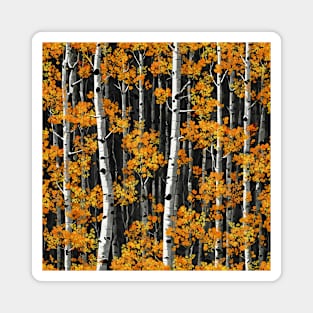 Fall Aspen Trees Colorful Autumn  Forest Magnet
