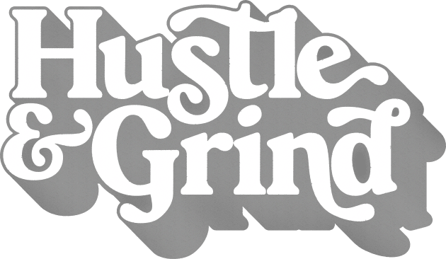 Hustle & Grind / Retro Style Typography Apparel Kids T-Shirt by DankFutura