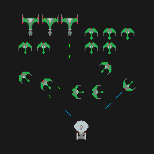 Discover Galaga Starship Battle - Science Fiction - T-Shirt