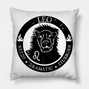 Savage Leo Zodiac Antisocial Astrology Pillow